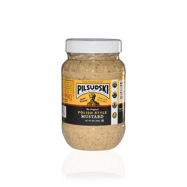 Polish Style Mustard with Horseradish - All Natural, Gluten Free, Vegan & Kosher