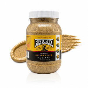 Polish Style Mustard with Horseradish - All Natural, Gluten Free, Vegan & Kosher