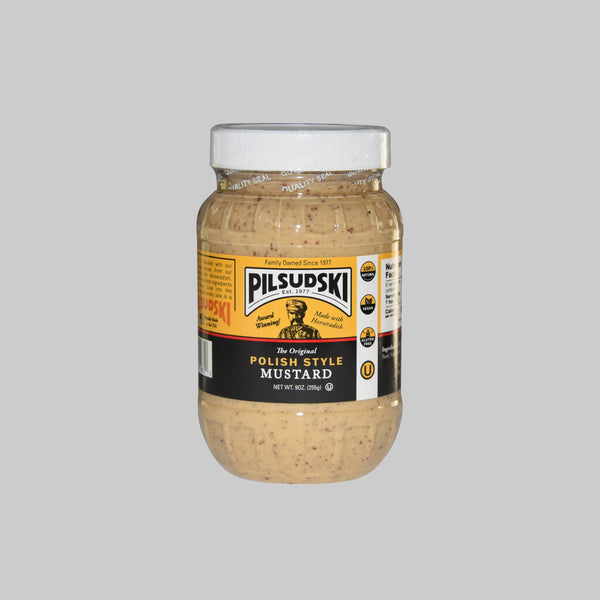 Polish Style Mustard with Horseradish - All Natural, Gluten Free, Vegan & Kosher