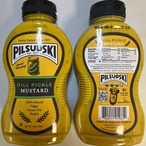 Dill Pickle Mustard - All Natural, Gluten Free, Vegan & Kosher