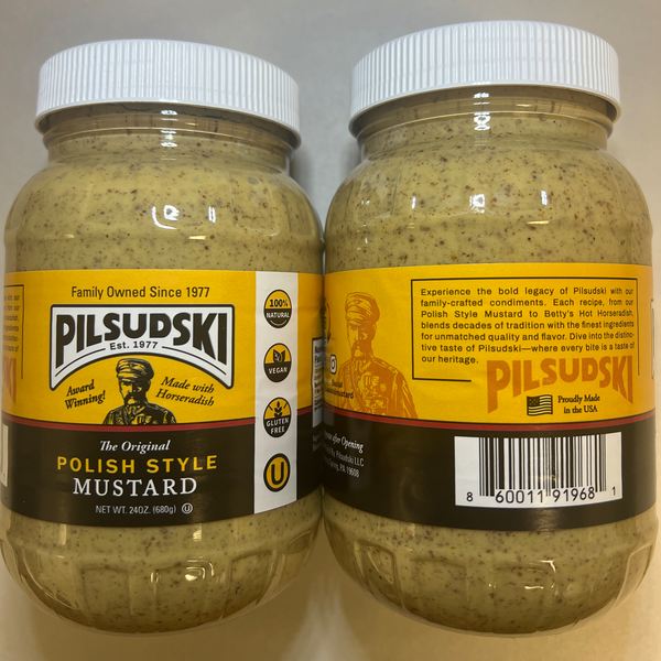 Polish Style Mustard with Horseradish - All Natural, Gluten Free, Vegan & Kosher