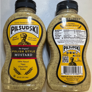 Polish Style Mustard with Horseradish - All Natural, Gluten Free, Vegan & Kosher