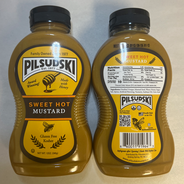 Sweet Hot Mustard with Honey - Gluten Free & Kosher