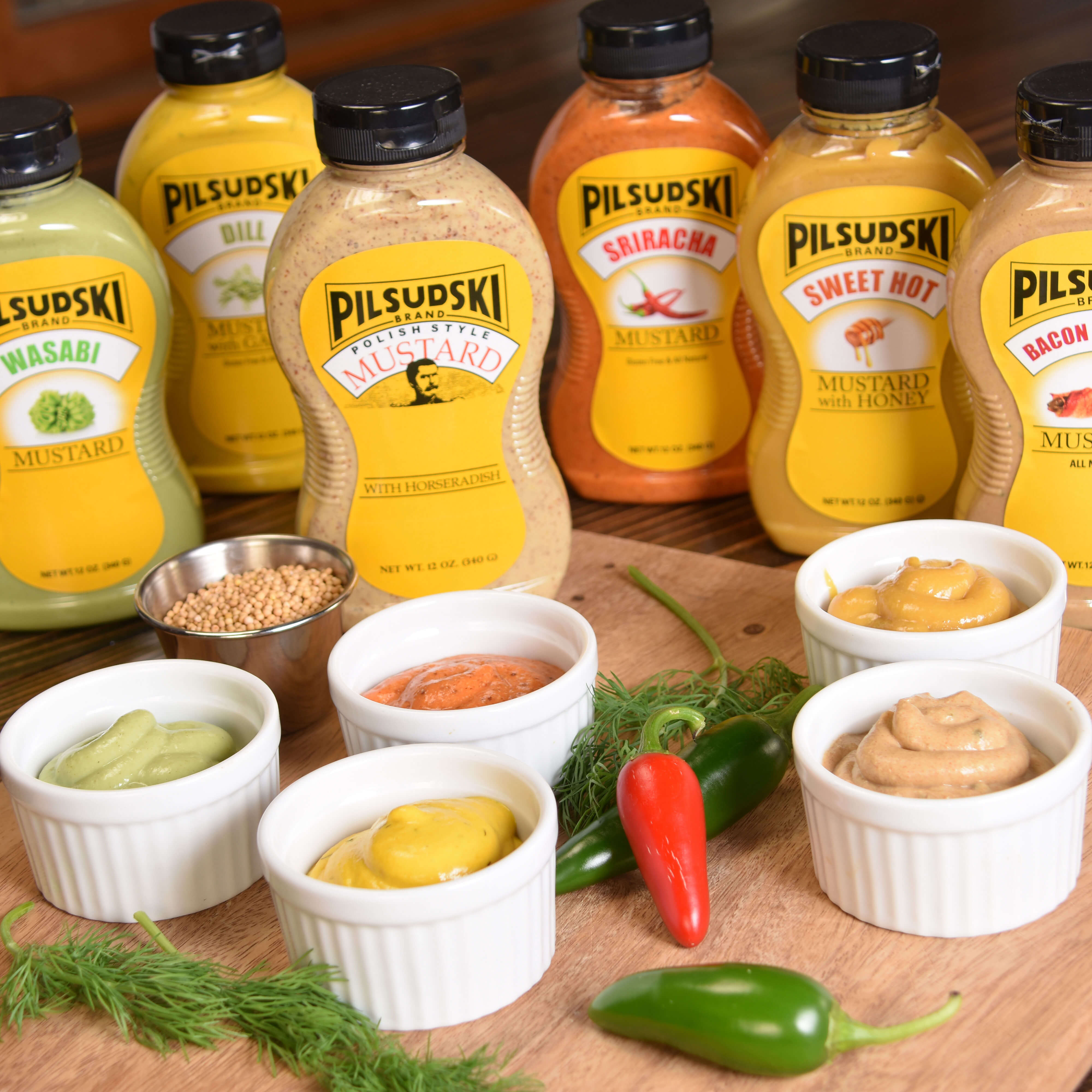 Mustard Sample Mustard Sampler 6 pack | Pilsudski Mustard